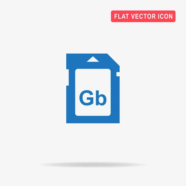 Pictogram Geheugenkaart Vectorillustratie Concept Voor Ontwerp — Stockvector