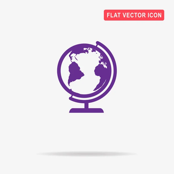 Geographie Erde Globus Ikone Vektor Konzept Illustration Für Design Stockvektor