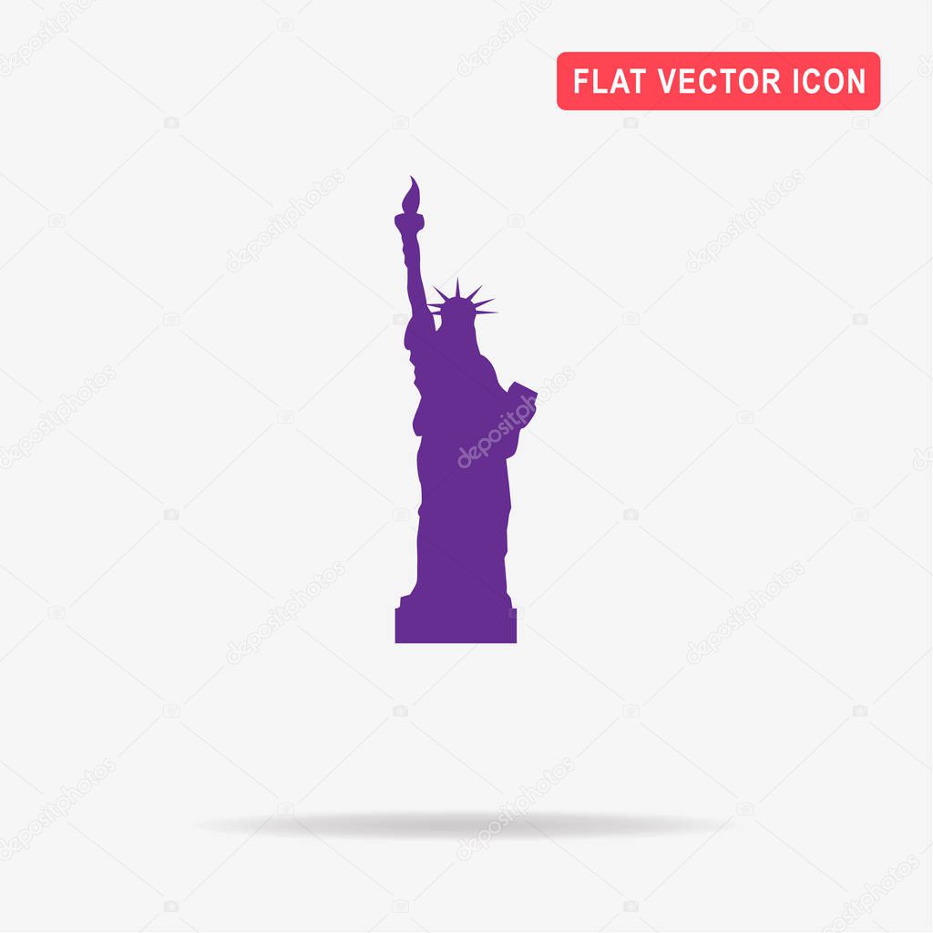 Statue of liberty icon. Vector concept illustration for design.