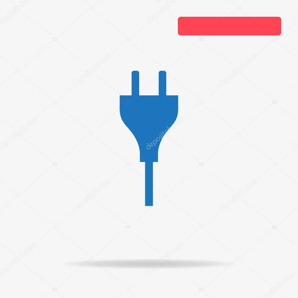 Electric plug icon. Vector concept illustration for design.