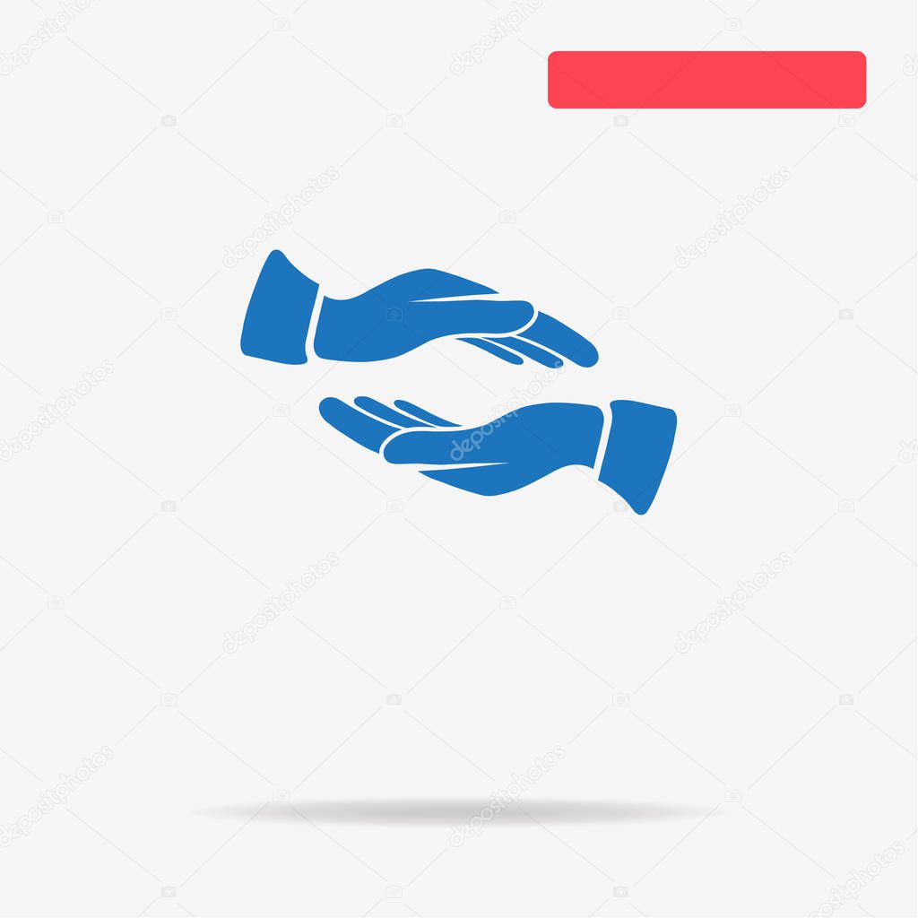 Hands icon. Vector concept illustration for design.