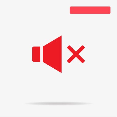 Sessiz ses simgesi. Vektör konsept illüstrasyon tasarımı için.