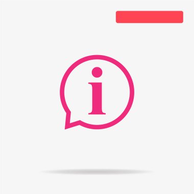 Bilgi işareti simgesi. Vektör konsept illüstrasyon tasarımı için.