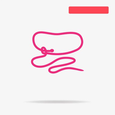 Kovboy kement simgesi. Vektör konsept illüstrasyon tasarımı için.