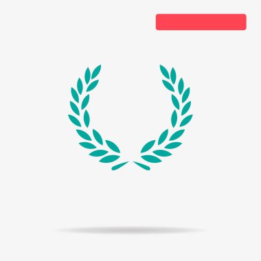 Defne çelengi simgesi. Vektör konsept illüstrasyon tasarımı için.