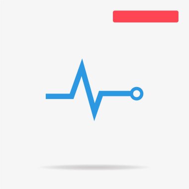 Nabız simgesi. Vektör konsept illüstrasyon tasarımı için.