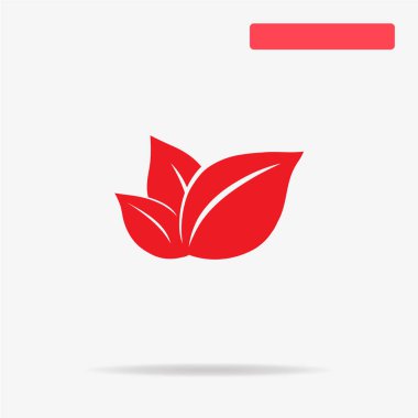 Yaprak simgesi. Vektör konsept illüstrasyon tasarımı için.