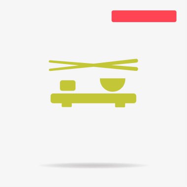 Japon yemekleri simgesi. Vektör konsept illüstrasyon tasarımı için.