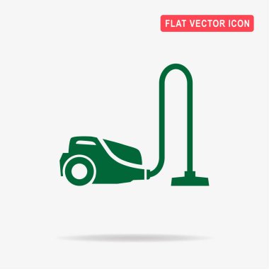 Elektrikli süpürge simgesi. Vektör konsept illüstrasyon tasarımı için.
