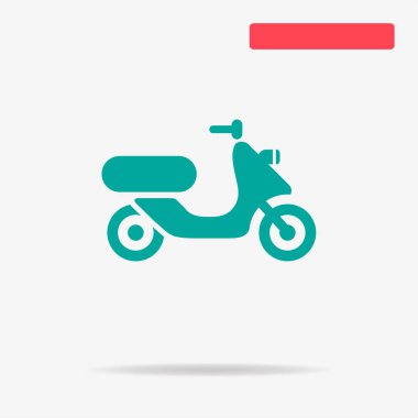 Scooter simgesi. Vektör konsept illüstrasyon tasarımı için.