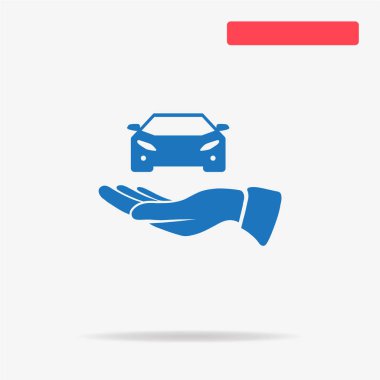 Otomatik ve el simgesi. Vektör konsept illüstrasyon tasarımı için.