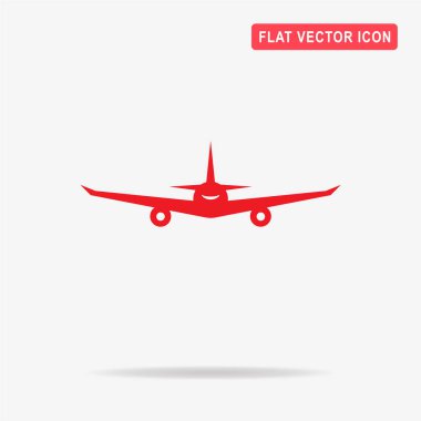 Uçak ikonu. tasarım için vektör çizimi.