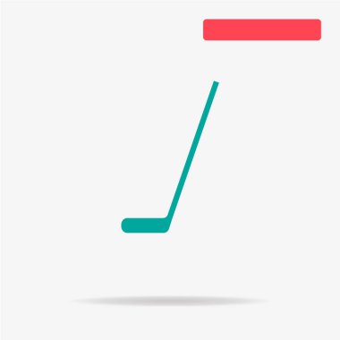 Buz hokeyi sopa simgesi. Vektör konsept illüstrasyon tasarımı için.