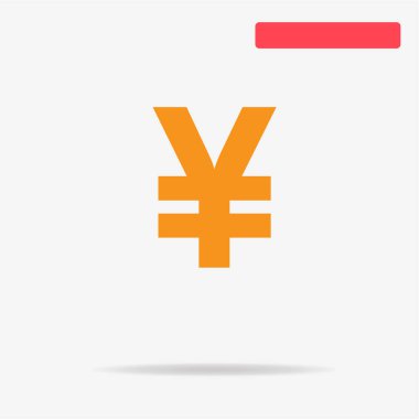 Çin yuan simgesi. Vektör konsept illüstrasyon tasarımı için.
