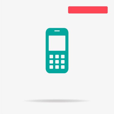 Telefon simgesi. Vektör konsept illüstrasyon tasarımı için.