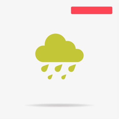 Bulut ile yağmur simgesi. Vektör konsept illüstrasyon tasarımı için.