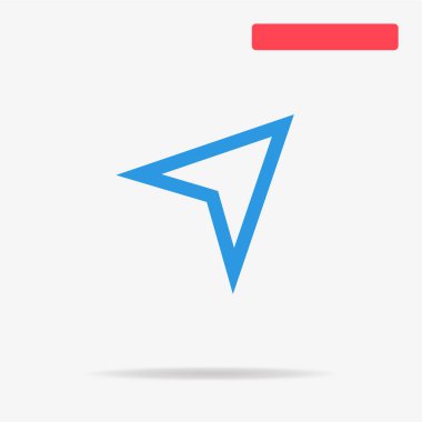 Ok navigator simgesi. Vektör konsept illüstrasyon tasarımı için.