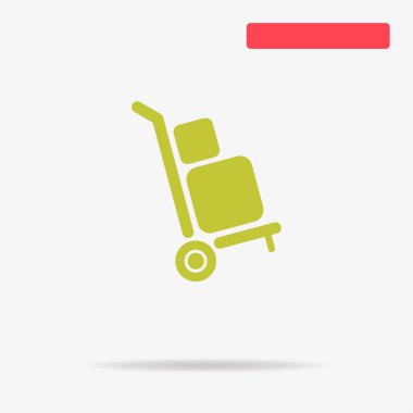 Teslimat arabası simgesi. Vektör konsept illüstrasyon tasarımı için.