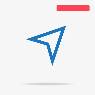 Ok navigator simgesi. Vektör konsept illüstrasyon tasarımı için.