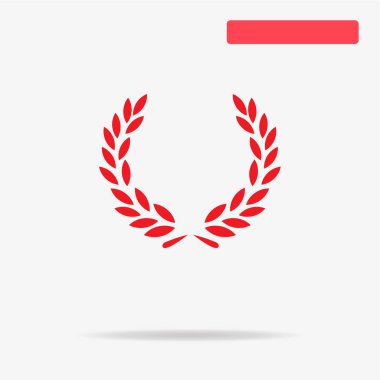 Defne çelengi simgesi. Vektör konsept illüstrasyon tasarımı için.