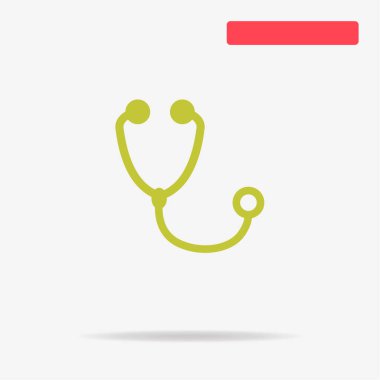 Stetoskop simgesi. Vektör konsept illüstrasyon tasarımı için.