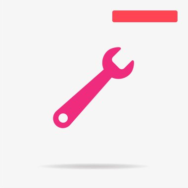 Wrench kutsal kişilerin resmi. Vektör konsept illüstrasyon tasarımı için.