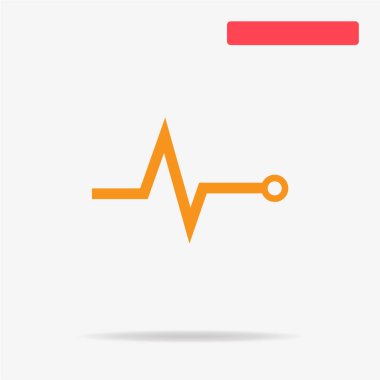 Nabız simgesi. Vektör konsept illüstrasyon tasarımı için.