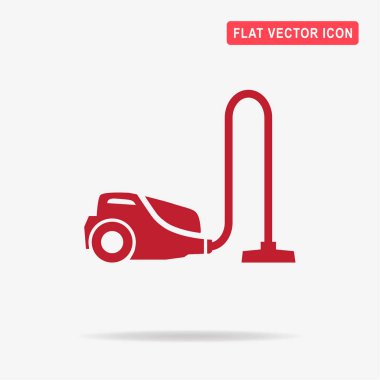 Elektrikli süpürge simgesi. Vektör konsept illüstrasyon tasarımı için.