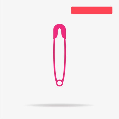 Çengelli iğne simgesi. Vektör konsept illüstrasyon tasarımı için.