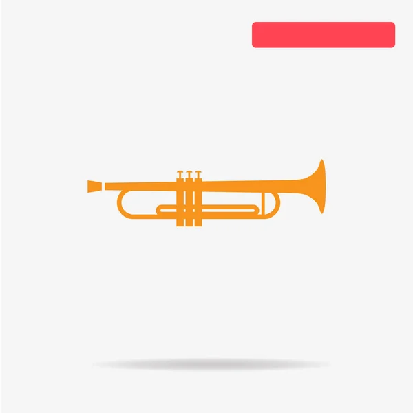 Ikonjára Trombita Vektor Koncepció Illusztráció Design — Stock Vector