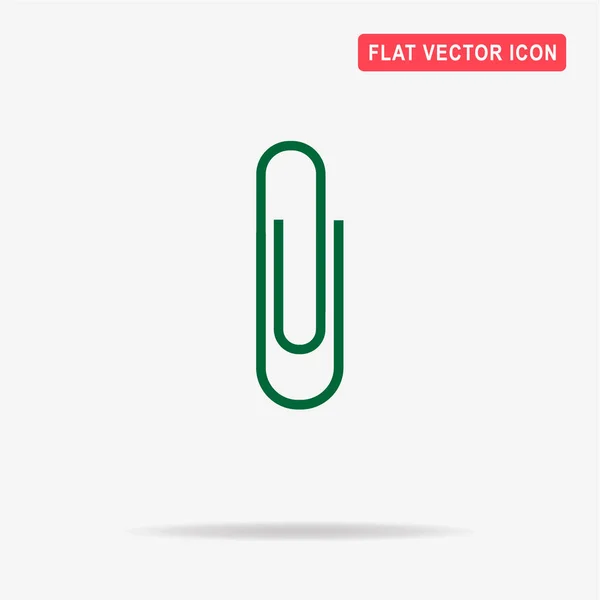 Pappersklämmikon Vektor Begrepp Illustration För Design — Stock vektor