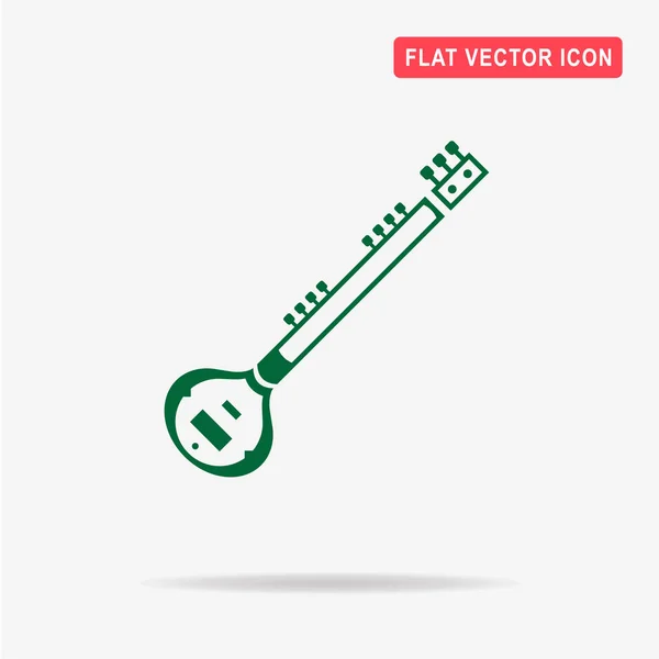 Sitar Pictogram Vectorillustratie Concept Voor Ontwerp — Stockvector
