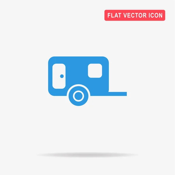 Trailer Icon Vector Concept Illustration Design — Stock Vector