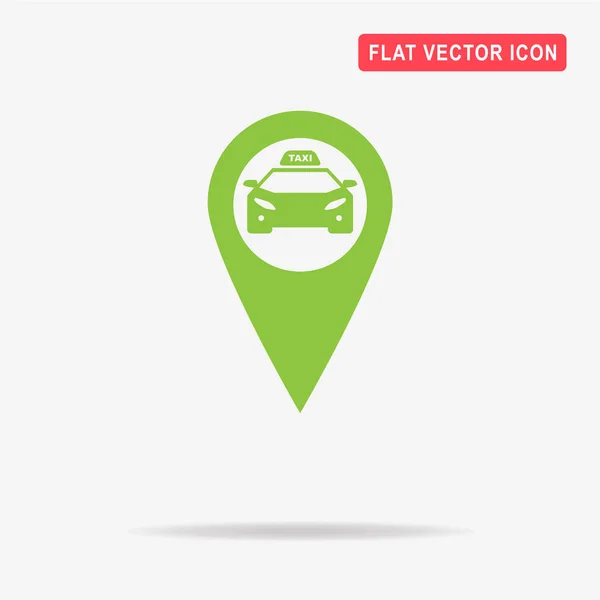 Táxi Ícone Ponteiro Mapa Ilustração Conceito Vetor Para Design —  Vetores de Stock