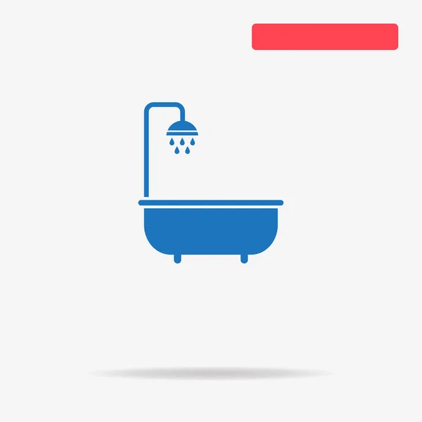 Shower Bath Icon Vector Concept Illustration Design — Stock Vector
