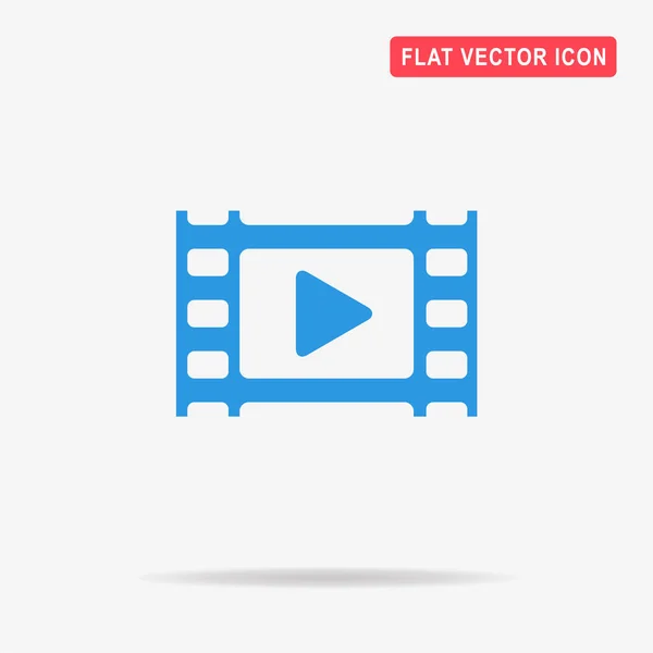 Video Icon Vector Concept Illustration Design — Stock Vector