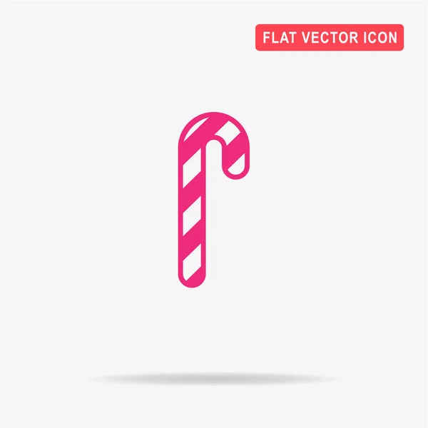 Candy Cane Ikonra Vektor Koncepció Illusztráció Design — Stock Vector