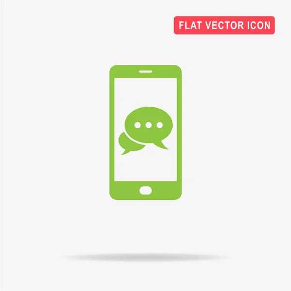 Handy Chat Symbol Vektor Konzept Illustration Für Design — Stockvektor