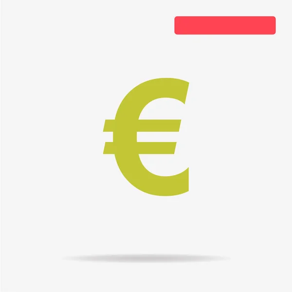 Euro Jel Ikonra Vektor Koncepció Illusztráció Design — Stock Vector