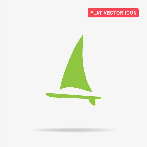 Vitorlás Hajó Ikonra Vektor Koncepció Illusztráció Design — Stock Vector