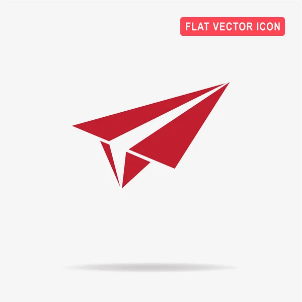 Papieren Vliegtuig Icoon Vectorconcept Illustratie Voor Ontwerp — Stockvector