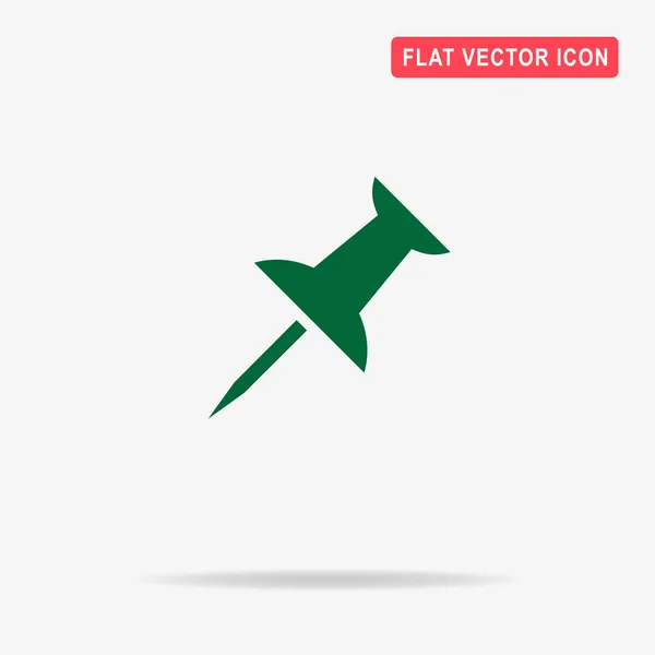 Pushpin Icon Vector Concept Illustration Design — Stock Vector