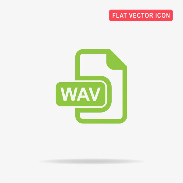 Wav Pictogram Vectorillustratie Concept Voor Ontwerp — Stockvector