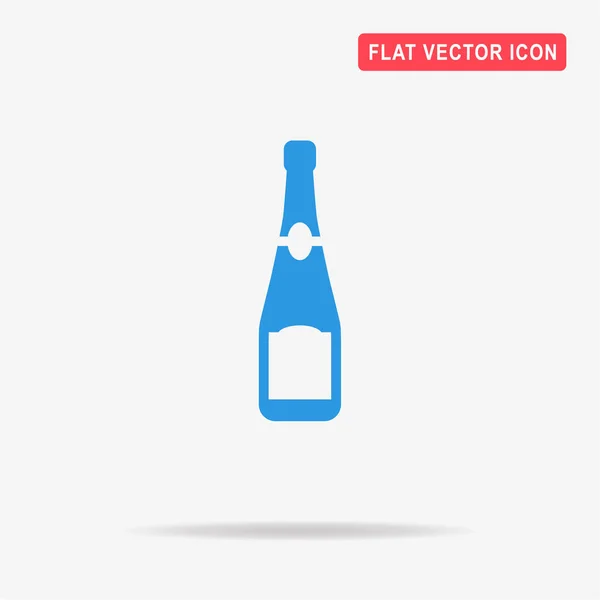 Champagnefles Pictogram Vectorillustratie Concept Voor Ontwerp — Stockvector