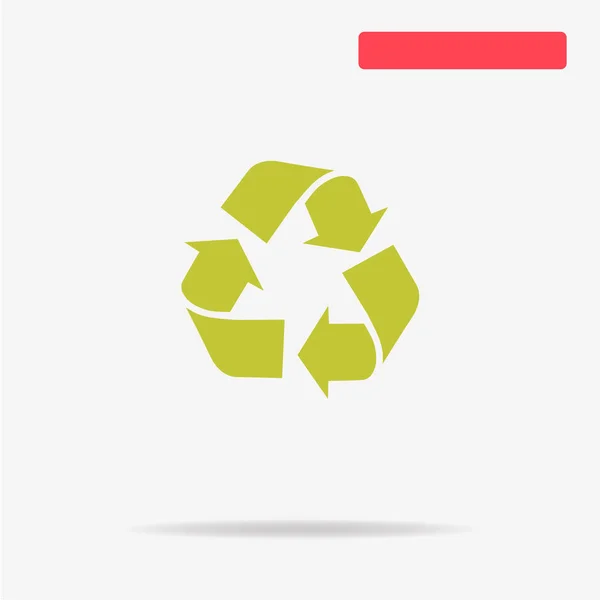 Recycle Sign Icon Vector Concept Illustration Design — Stock Vector