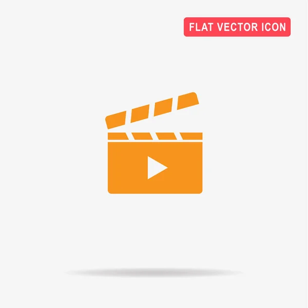 Clapper Icono Placa Ilustración Del Concepto Vectorial Para Diseño — Vector de stock