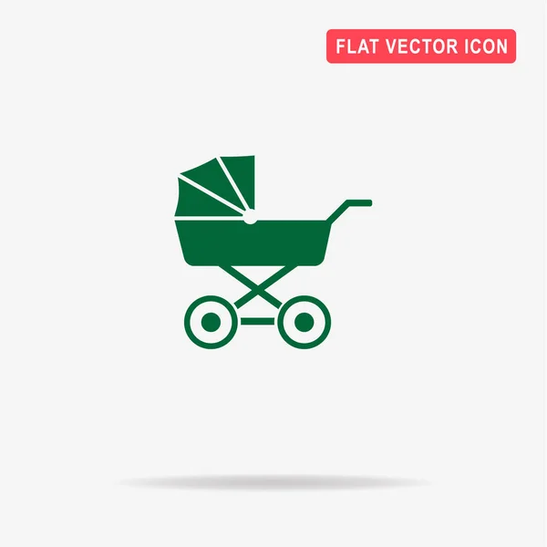 Pram Pictogram Vectorillustratie Concept Voor Ontwerp — Stockvector