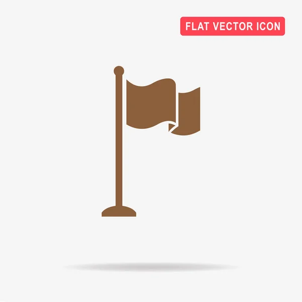 Значок Флага Векторная Концепция — стоковый вектор