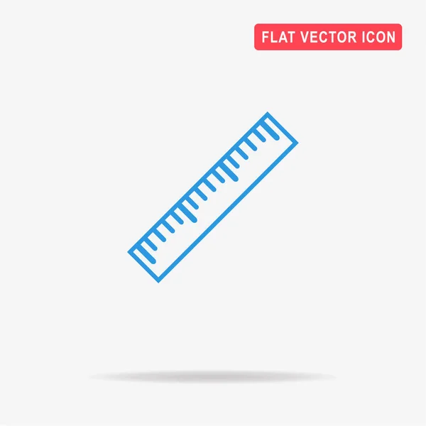 Het Pictogram Van Liniaal Vectorillustratie Concept Voor Ontwerp — Stockvector
