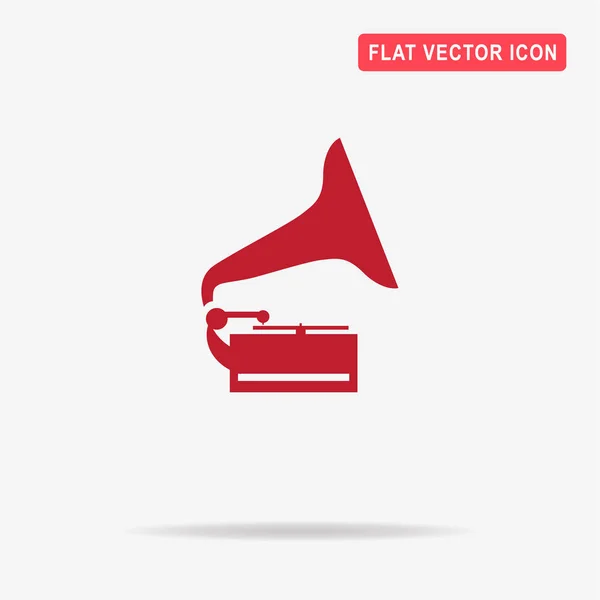 Icono Del Gramófono Ilustración Del Concepto Vectorial Para Diseño — Vector de stock